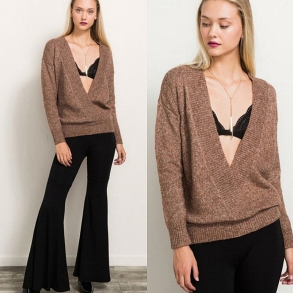 Threadzwear Sweaters - Threadzwear Deep V neck sweater